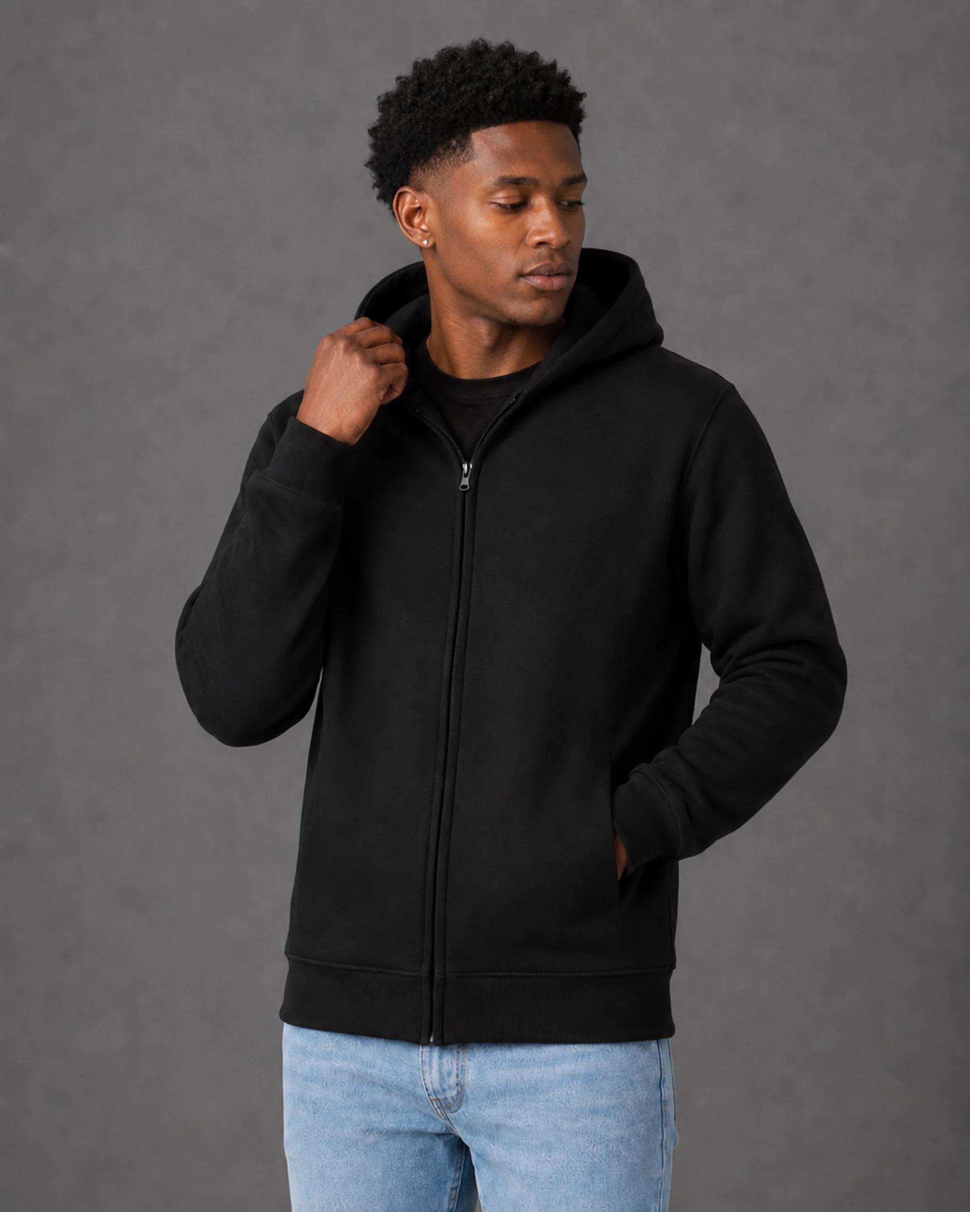 American Apparel Unisex ReFlex Fleece Full-Zip Hoodie Sweatshirt